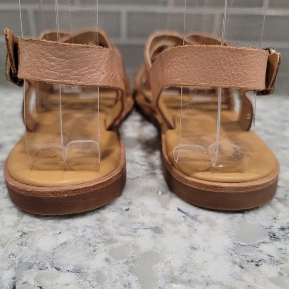 Women's Classic Kork Ease Flat Soft Tan Leather Strappy Ankle Strap Sandals 9M - Picture 6 of 8